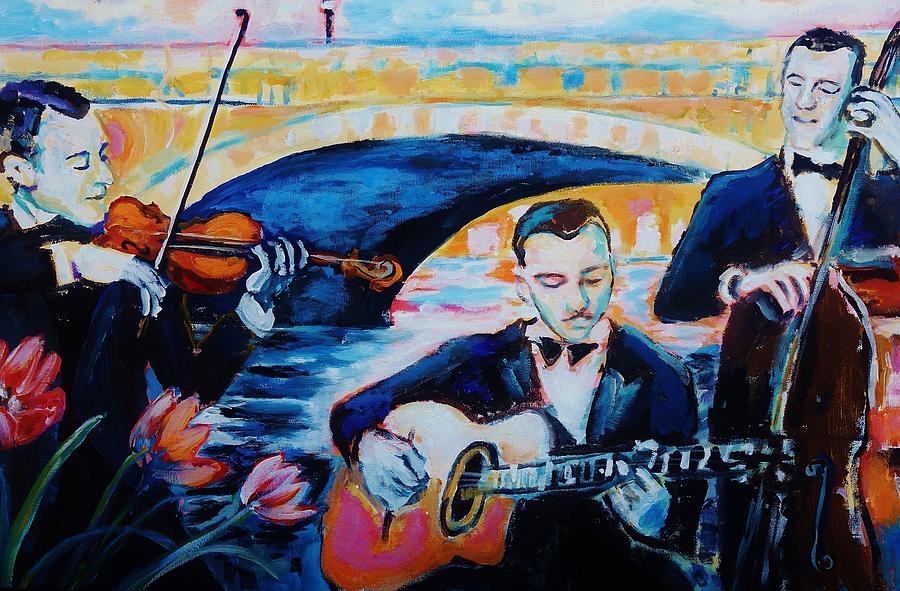 Jazz Painting - Gypsy Jazz by Shannon Lee