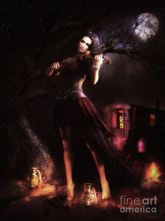 Gypsy Moon Digital Art by Shanina Conway