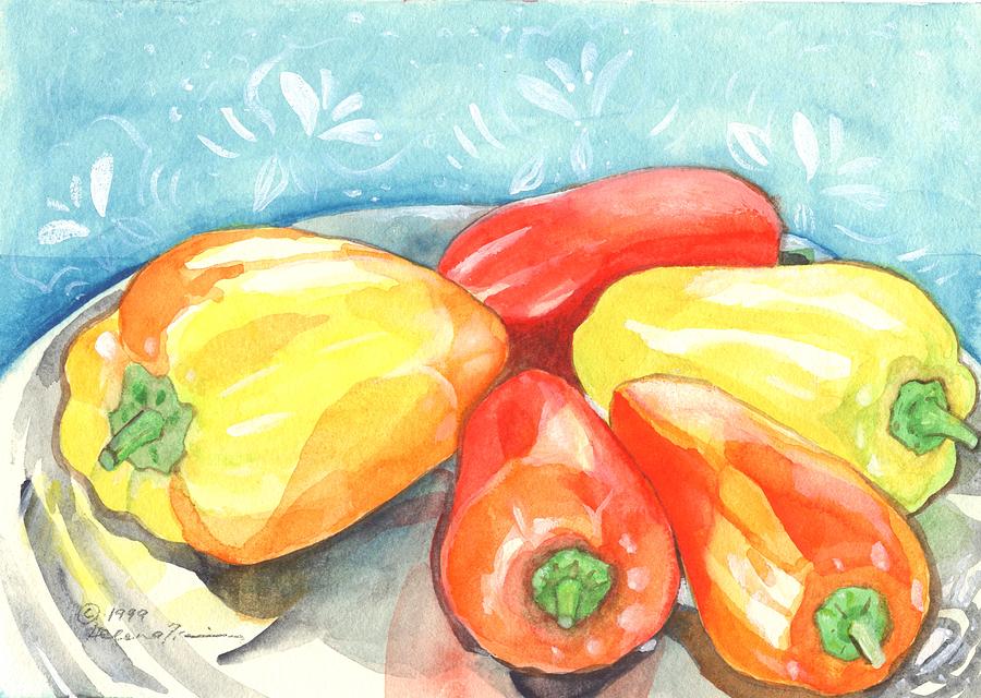 Gypsy Peppers Painting by Helena Tiainen