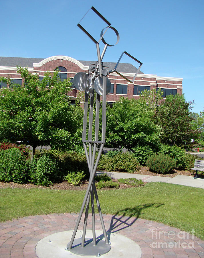 Architecture Sculpture - Gyra an Outdoor Kinetic Stabile by Tom Brewitz