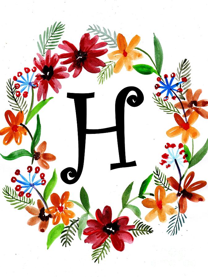  VEHFA Red Monogram Letter X with Red Floral Shower