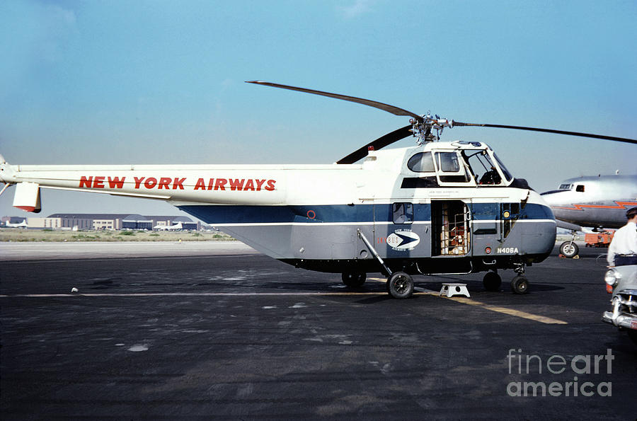 H406A, New York Airways, Skybus at Idlewild International Airpor Photograph by Wernher Krutein