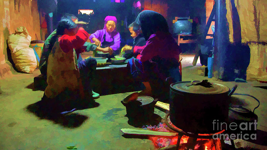 Ha Giang Family Dinner  Photograph by Chuck Kuhn