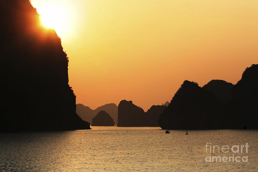 Ha Long Bay Sunset IV Photograph by Chuck Kuhn