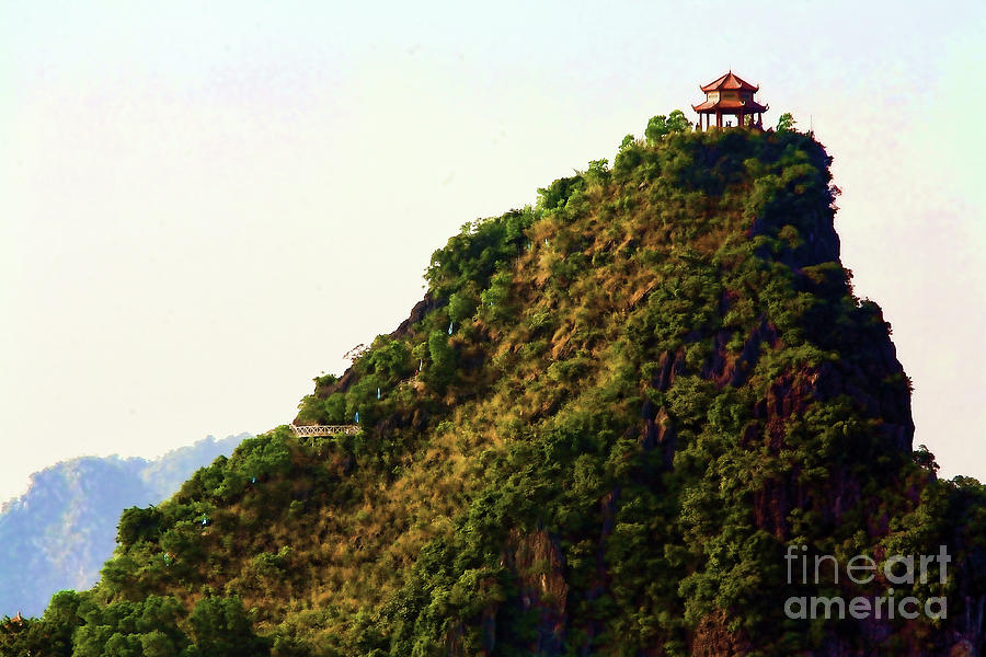 Ha Long Bay Photograph - Ha Long Top of Limestone  by Chuck Kuhn