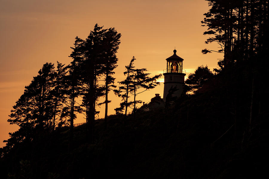 Haceta Head Lighthouse At Sunset No 2 Photograph By Rick Pisio - Fine 