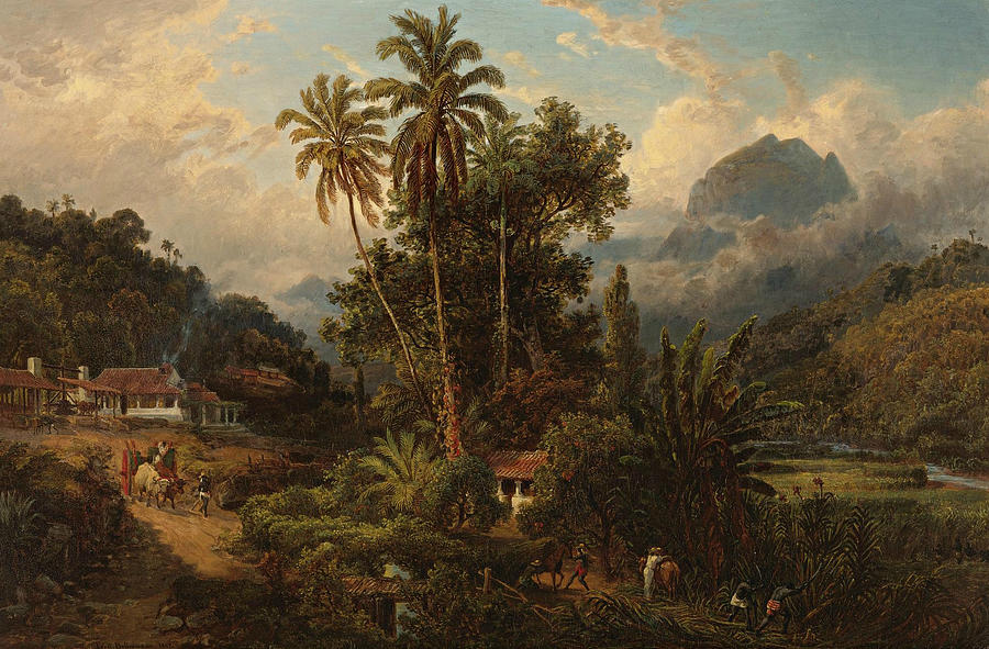 Hacienda de San Esteban de Puerto Cabello, Venezuela Painting by Ferdinand Bellermann