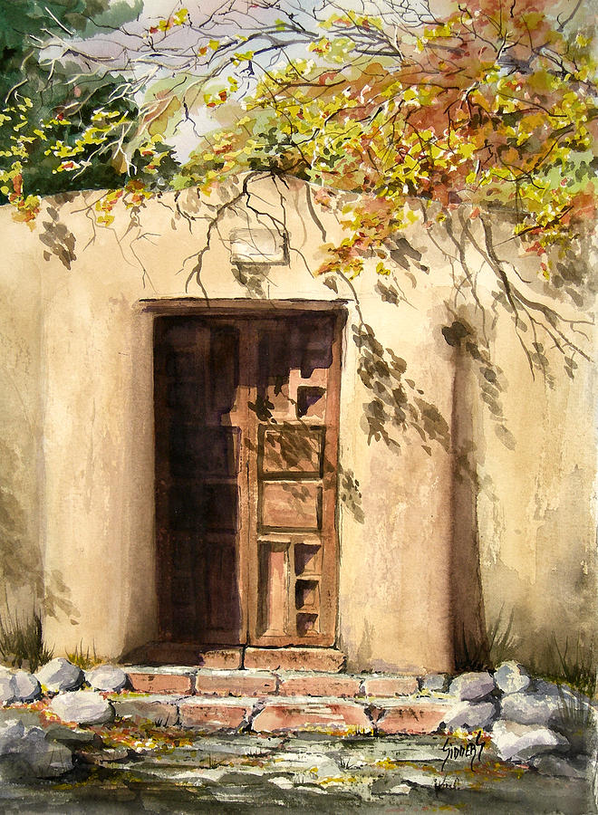 Door Painting - Hacienda Gate by Sam Sidders