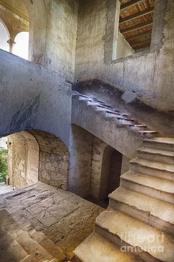 Hacienda Stairs Photograph by Barry Weiss