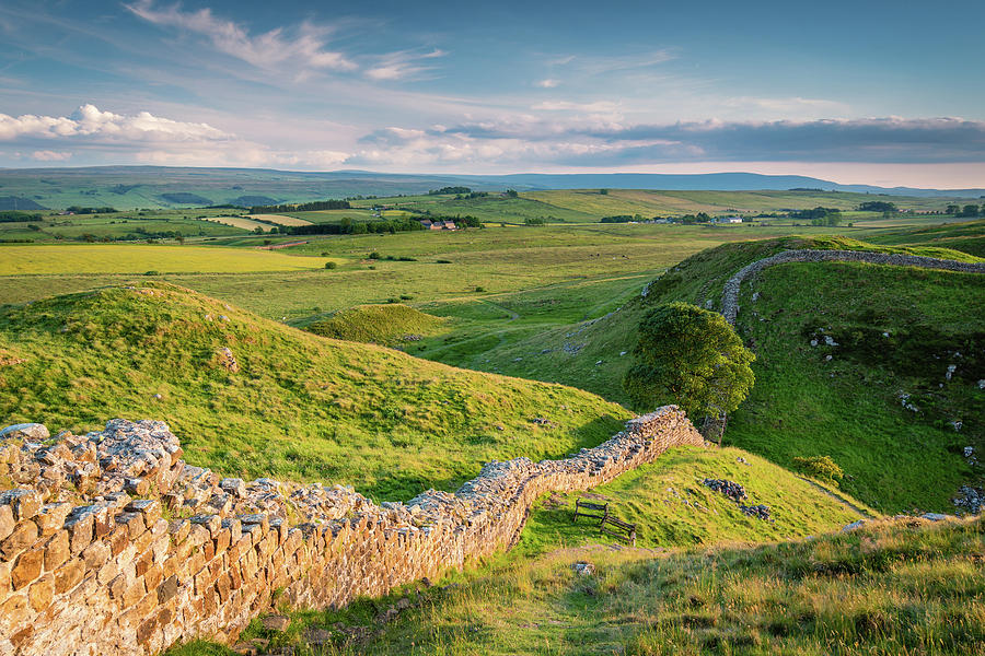 Hadrian's Wall above Steel Rigg Photograph by David Head | Fine Art America