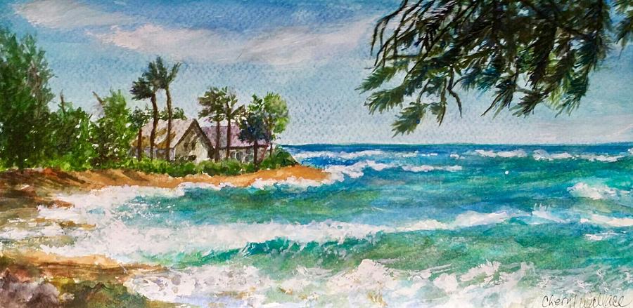 Haena, Kauai Painting by Cheryl Wallace