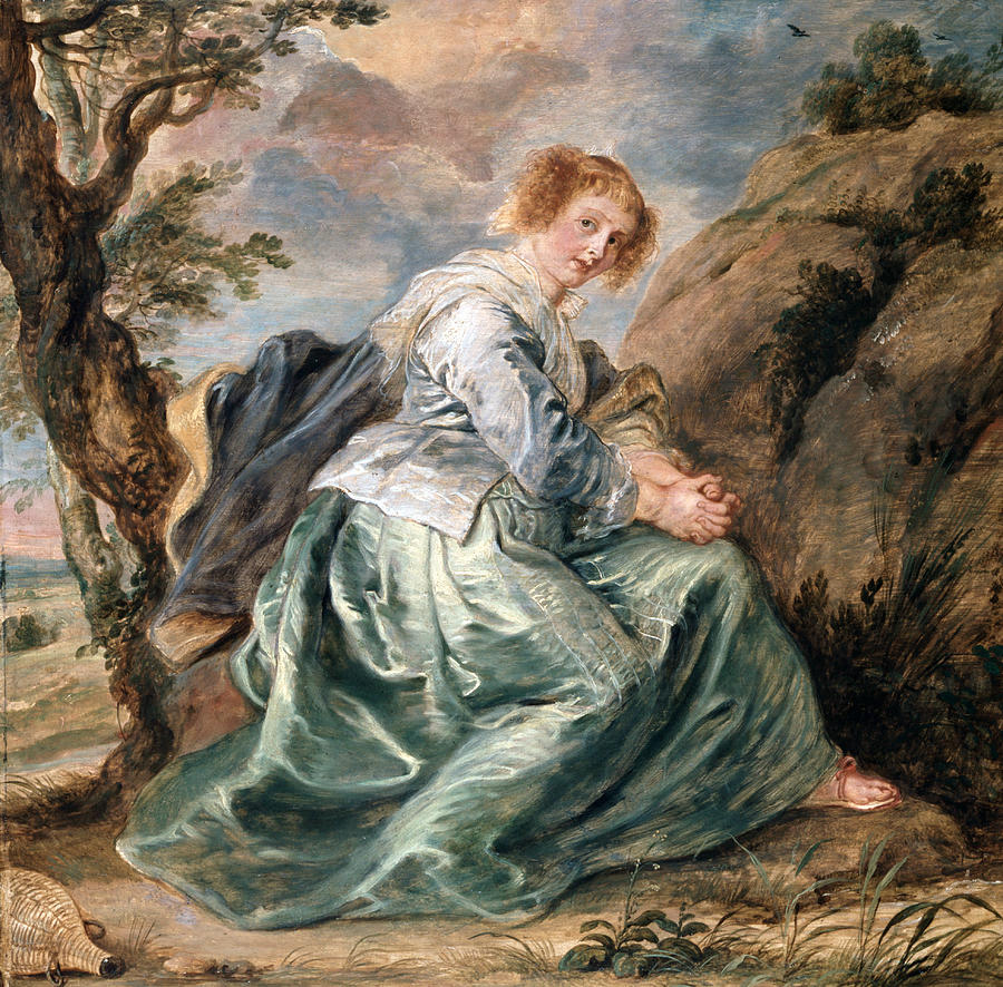 Hagar in the Desert Painting by Peter Paul Rubens