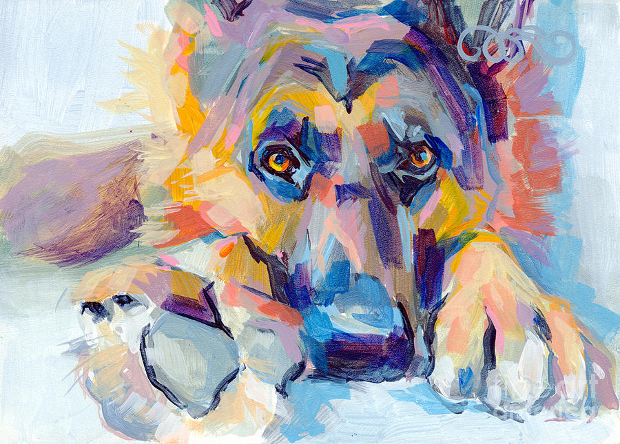 Shepherd Painting - Hagen by Kimberly Santini