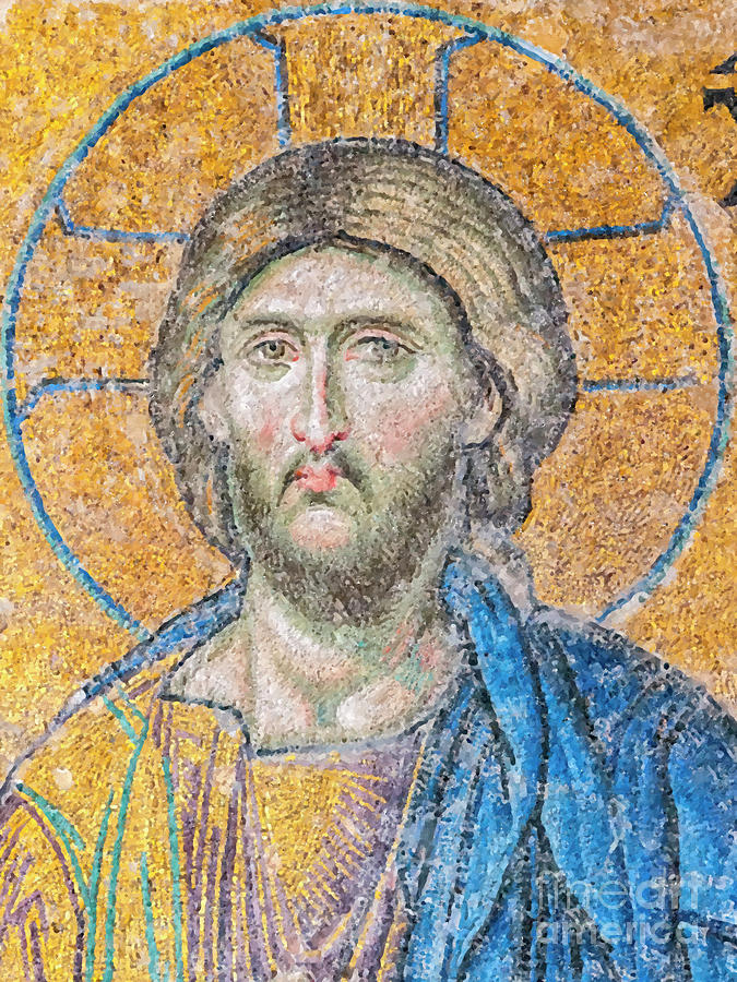 Hagia Sofia Jesus Mosaic Digital Painting Painting by Antony McAulay