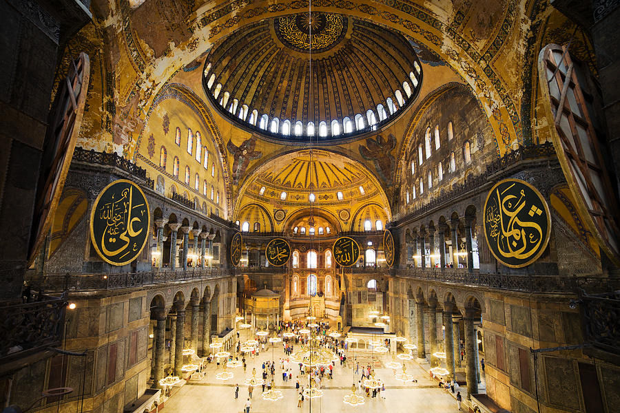 Byzantine Photograph - Hagia Sophia Interior by Artur Bogacki