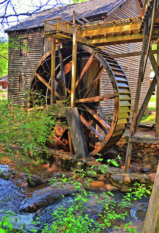 Hagood Mill Waterwheel 003 Photograph by George Bostian