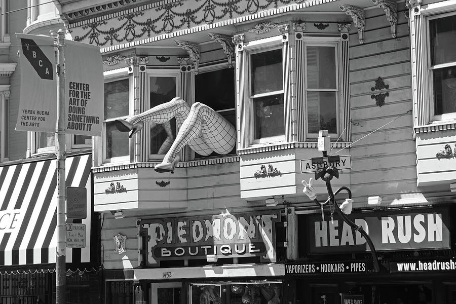 Haight and Ashbury Legs San Francisco CA Haight Street Black and White Photograph by Toby McGuire