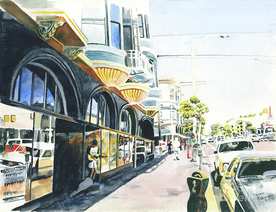 San Francisco Painting - Haight and Ashbury, San Francisco, CA by Aaron Eminger