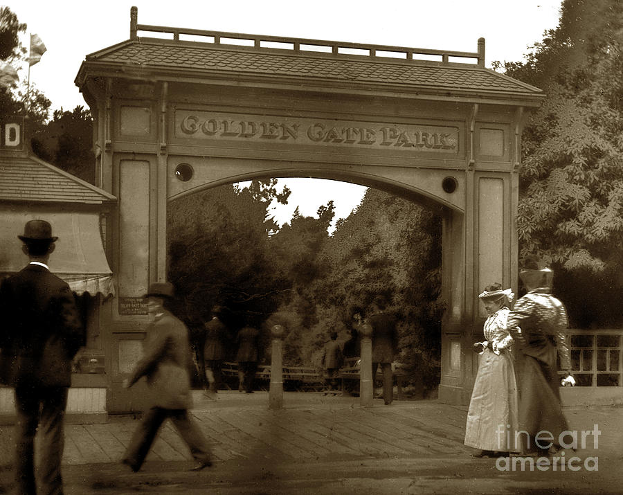San Francisco Photograph - Haight and Stanyan entrance to Golden Gate Park 1900 by Monterey County Historical Society