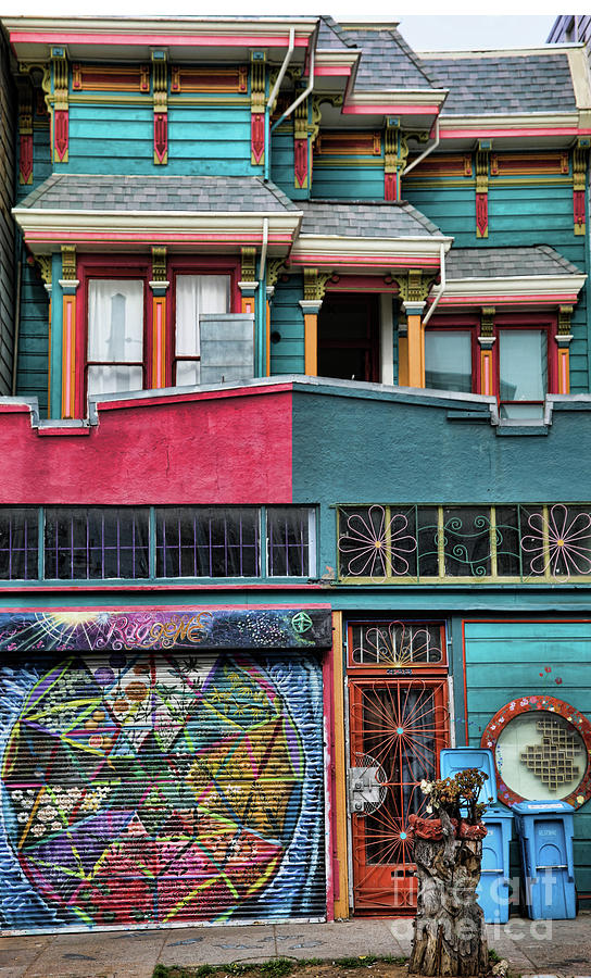Haight Ashbury Home San Francisco  Photograph by Chuck Kuhn