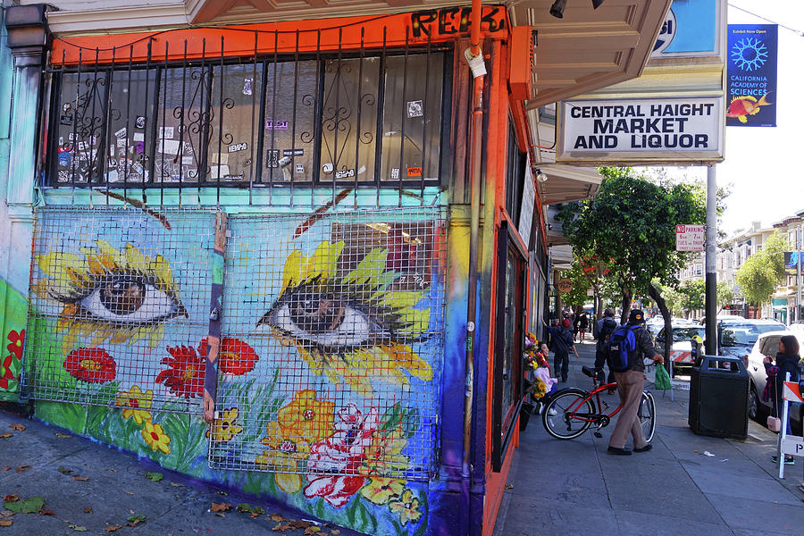 Haight Street San Francisco Face Mural Photograph by Toby McGuire