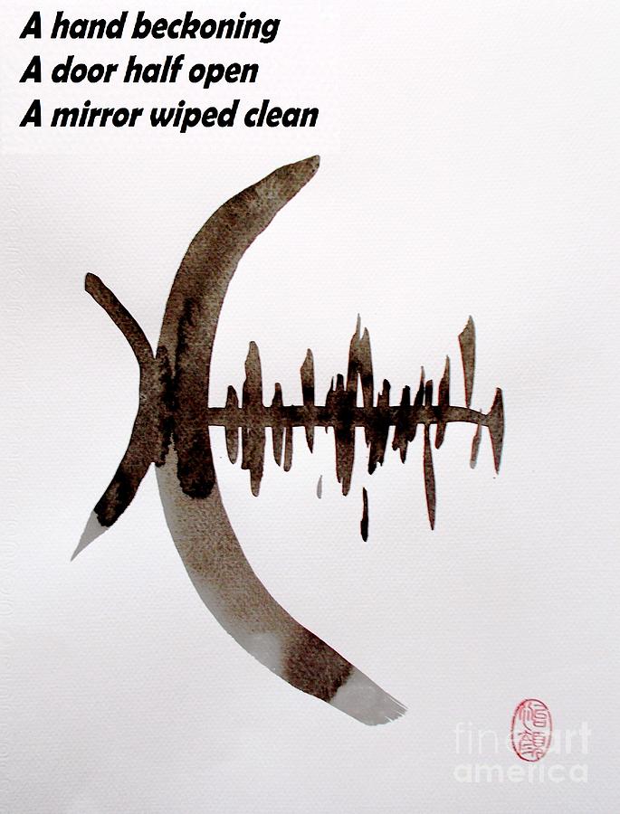 Haiku poem and painting Painting by AAR Reproductions Pixels