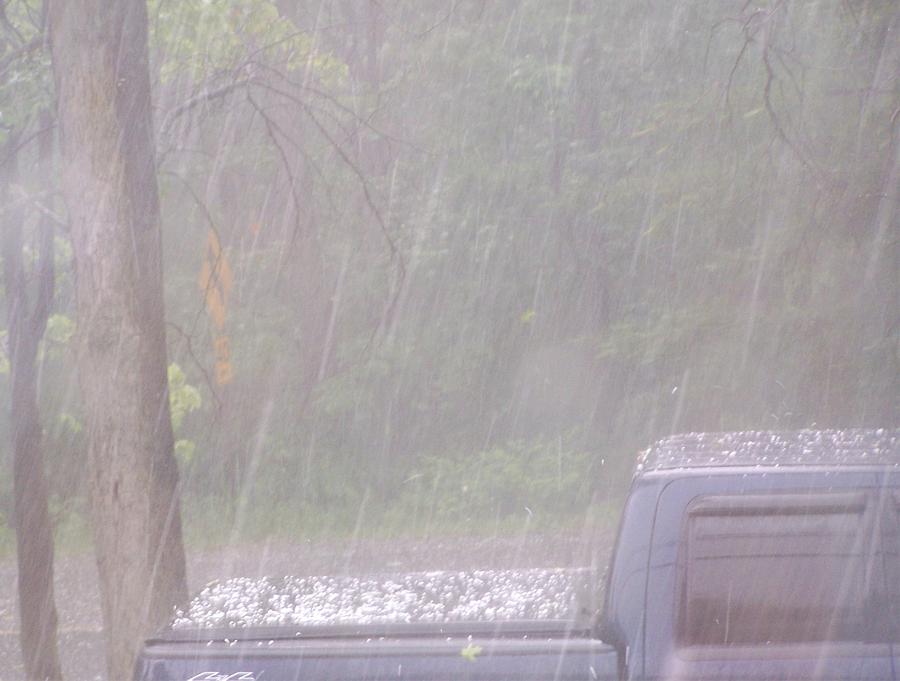Hailstorm in May Photograph by Lila Mattison