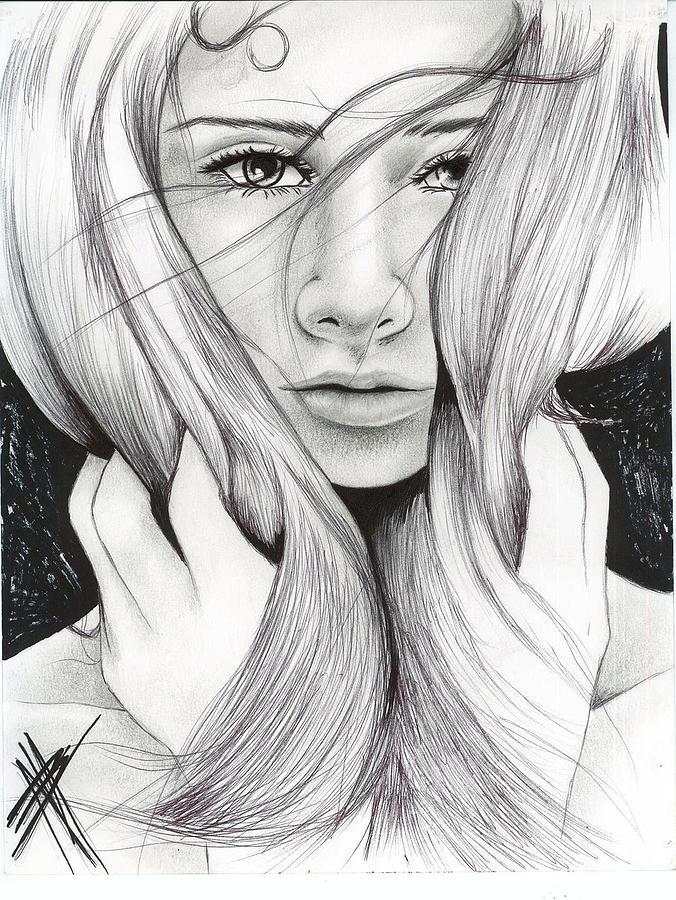 Hair Drawing by Abrahan isaac Poblete romero - Fine Art America