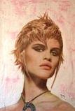 Hair Fashion Model Painting by Sam Shaker