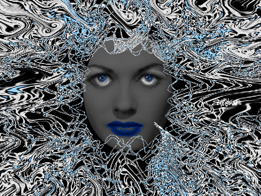 Night Sky Digital Art - Hair Thair and Everywhair Nadia by Seth Weaver