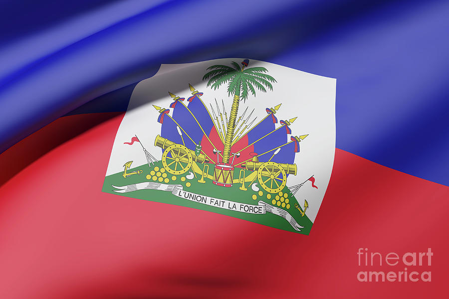 Haiti flag waving Digital Art by Enrique Ramos Lopez - Pixels