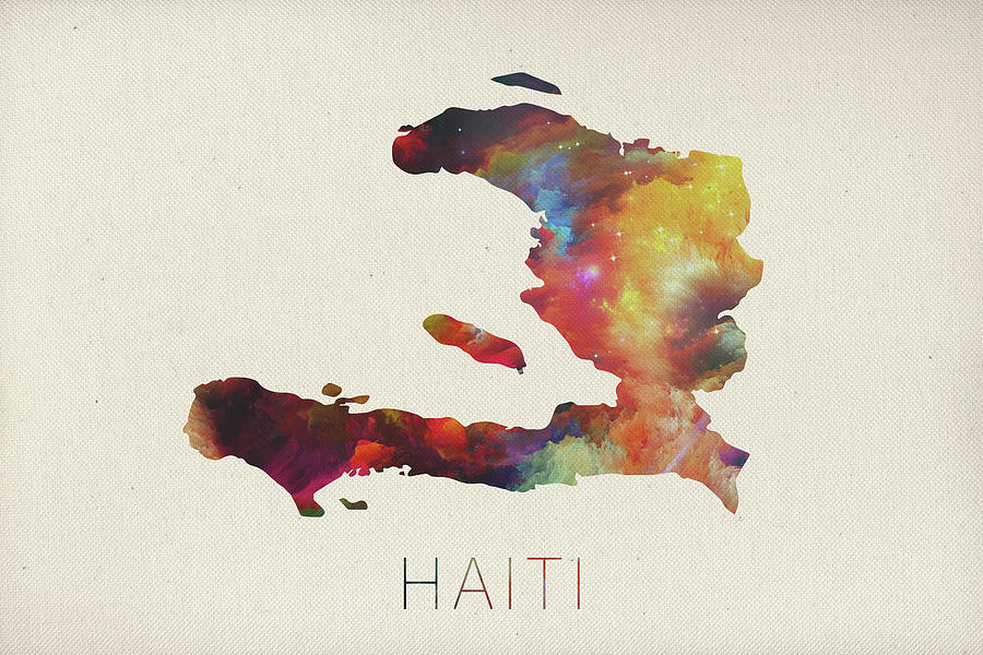 Haiti Mixed Media - Haiti Watercolor Map by Design Turnpike Haiti Mixed Media - Haiti Watercolor Map by Design Turnpike
