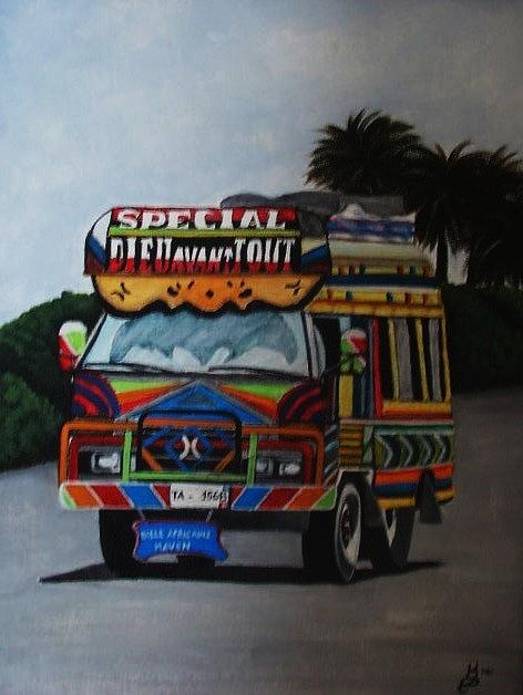 Haitian Bus TapTap Painting by Kim Selig - Fine Art America