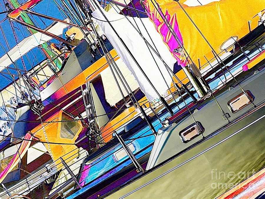 Boat Digital Art - Haleiwa Boats by Dorlea Ho