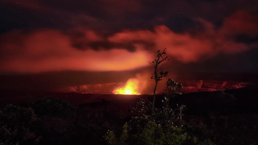Hawaii Volcanoes National Park Photograph - Halemaumau Crater by Susan Rissi Tregoning