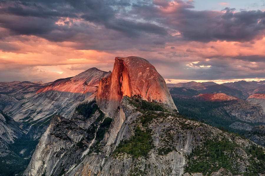 Half Dome at Sunset Photograph by Doug Holck