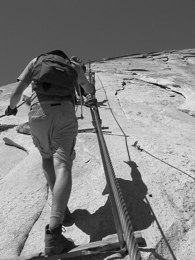 Half Dome Photograph - Half Dome Cables by Travis Day