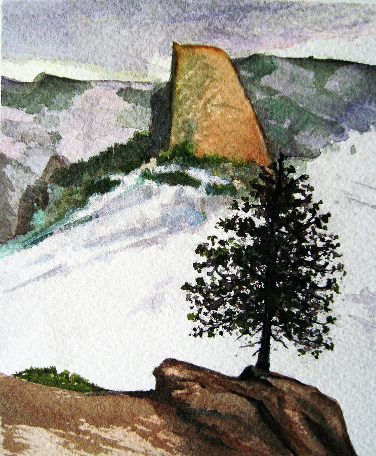 Half Dome Painting by Karen Coggeshall