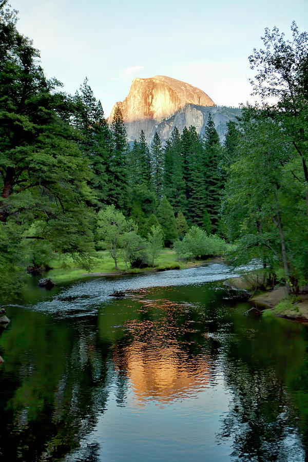 Yosemite National Park Photograph - Half Dome Warmed By Setting Sun by Her Arts Desire