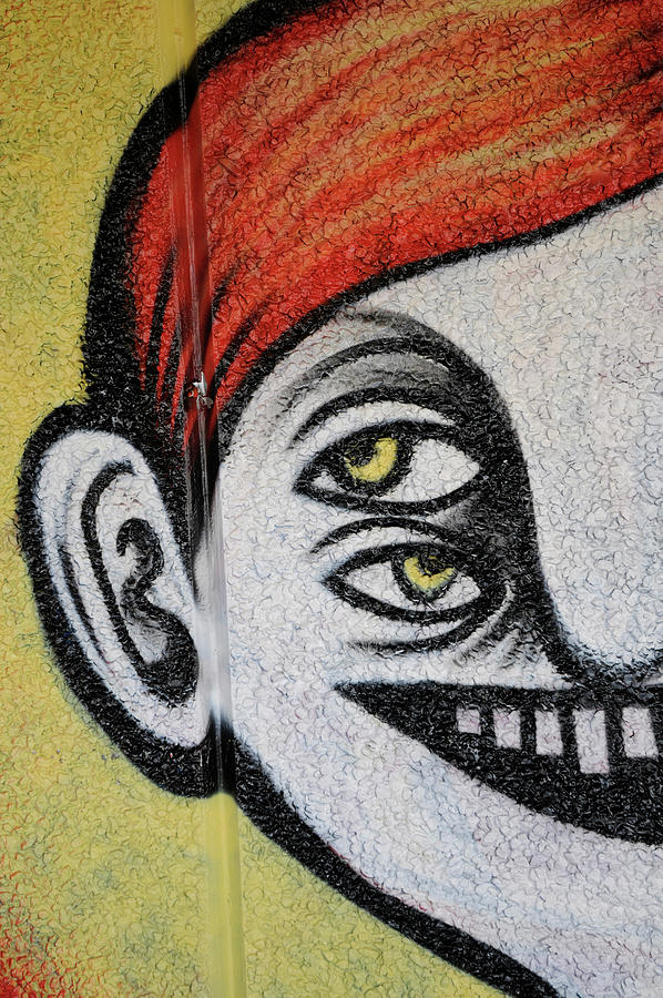 Graffiti Photograph - Half face,  two eyes by Luigi Petro