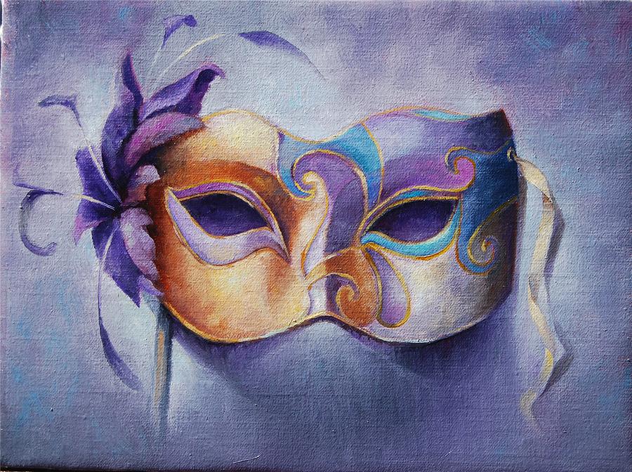 Half Mask Painting by Geraldine Arata