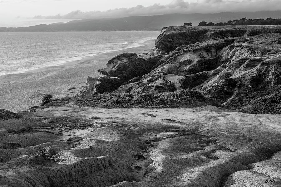 Beach Photograph - Half Moon Bay III BW by David Gordon