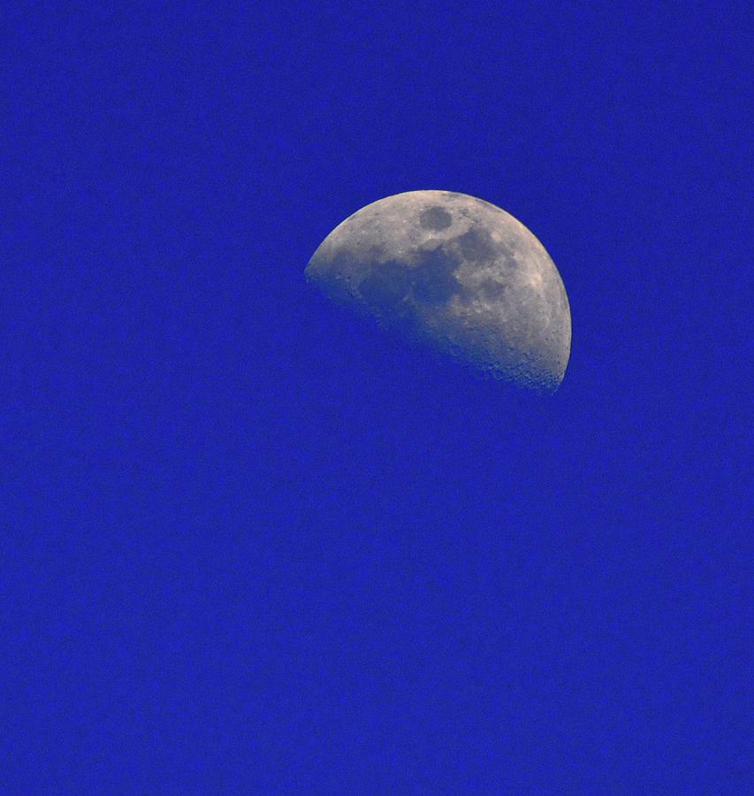 Half Moon In The Day  Photograph by Lyle Crump