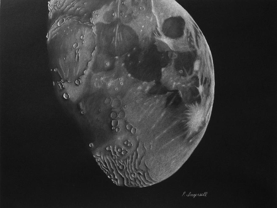 Half Moon Drawing by Patricia Ingersoll