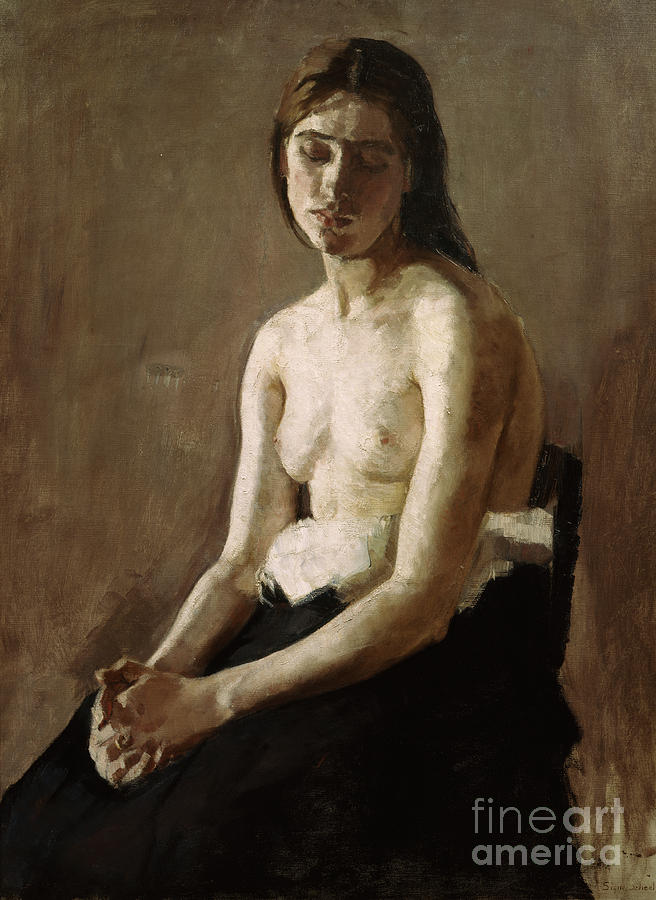 Half nude Painting by Signe Scheel