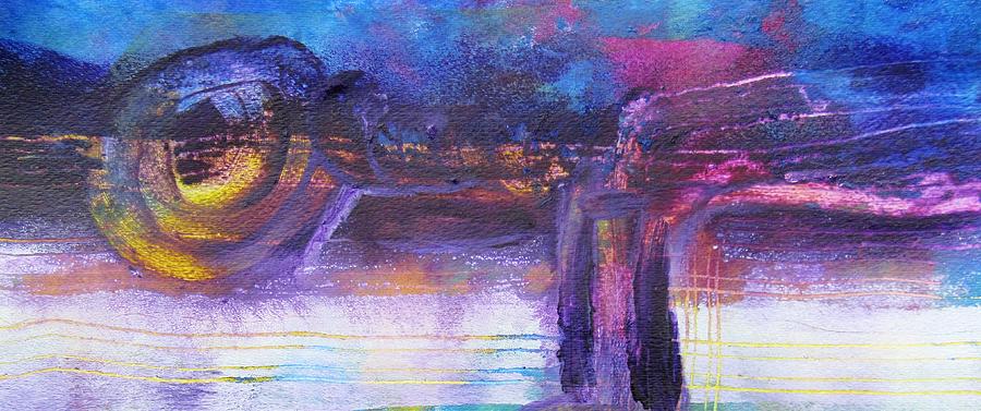 Half Purple Painting by Louise Adams