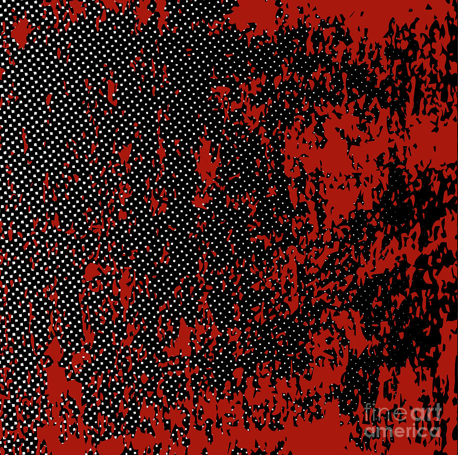 Half Tone and Red Grunge Digital Art by Bigalbaloo Stock - Pixels
