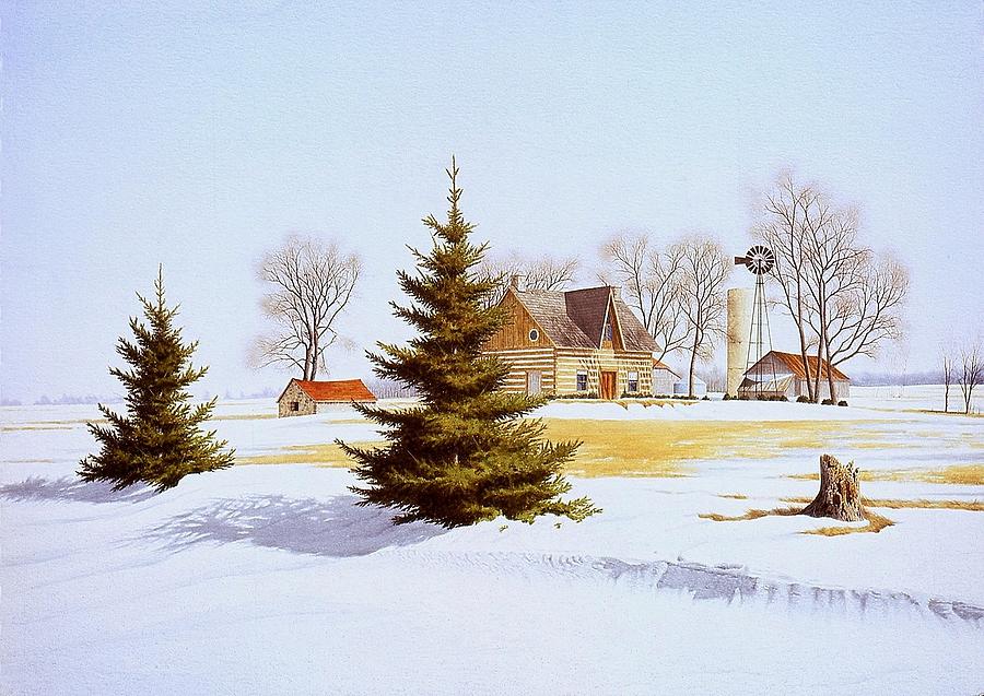 Halfway into January Painting by Conrad Mieschke Halfway into January Painting by Conrad Mieschke