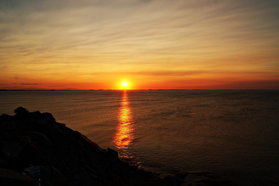 Halibut Point Sunset I Photograph by Joe Faherty