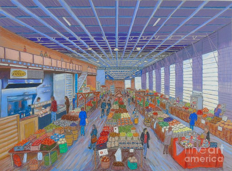 Halifax Seaport Farmers Market Pastel by Rae  Smith